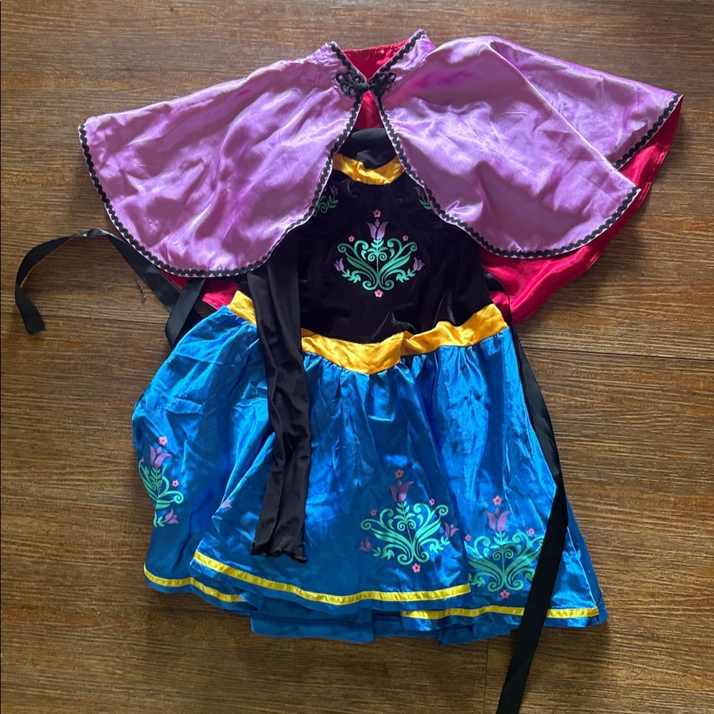 Anna-Inspired Blue and Black womens' Costume Dress